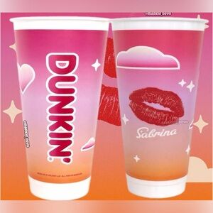 NEW!! Sabrina Carpenter Exclusive Limited Edition Dunkin Reusable Cup